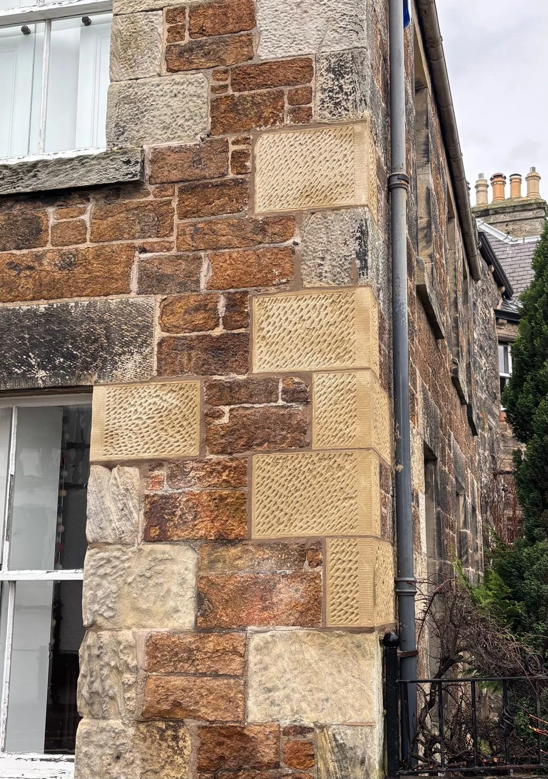 Shaved back to original colour of stone to select correct dye for returning stone to original state